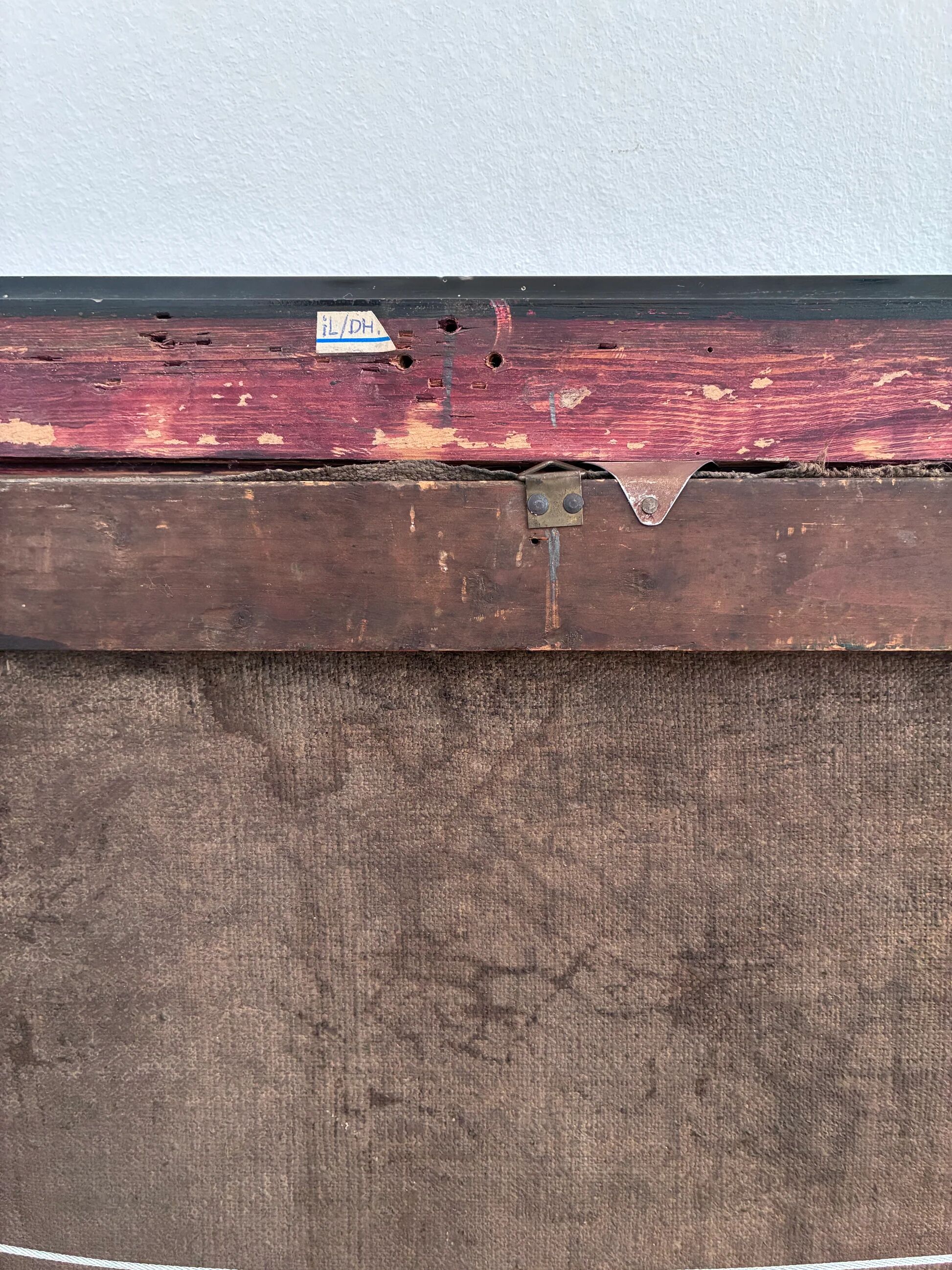 Antique original oil painting of an officer, large gentleman portrait painting