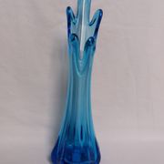 Turquoise blue blown glass vase