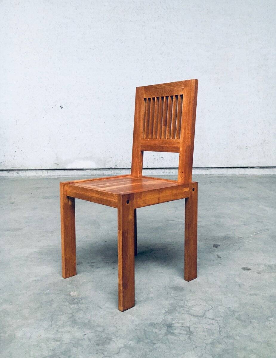 Postmodern Teak Side Chair, France, 1990s