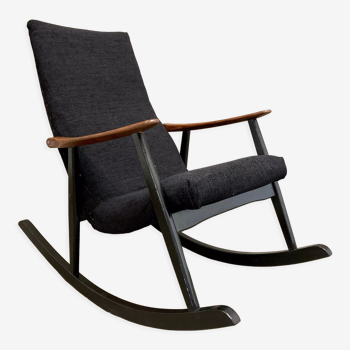 Fauteuil rocking-chair scandinave design 1950