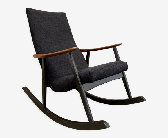 Fauteuil rocking-chair scandinave design 1950