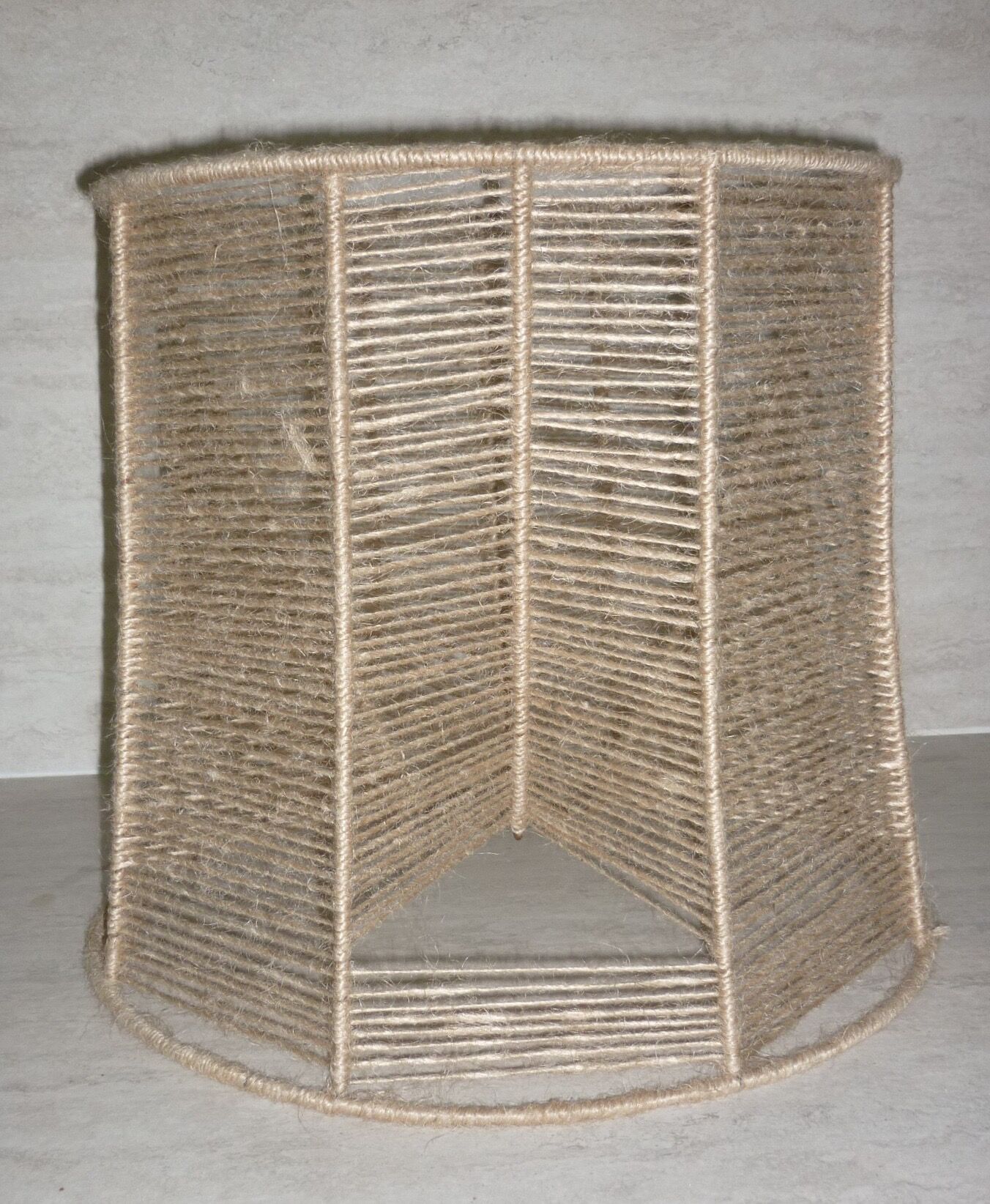 Lampshade in jute thread geometric shape 35 cm