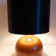 Vintage wooden foot lamp
