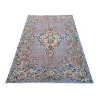 Tapis gris Oushak 6x9, tapis pour chambre à coucher