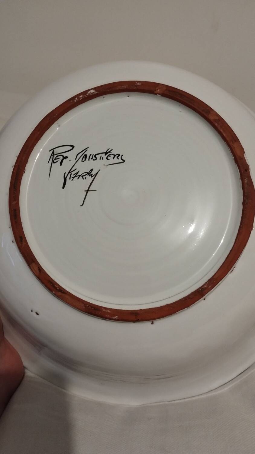 Moustiers pitcher and dish