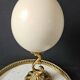 Ostrich Egg, Brass Base (20th Century) H: 29 cm
