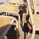 Metal and vintage wood chairs