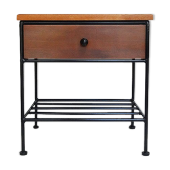 Meuble d'appoint bois et métal