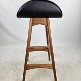 Lot de 3 tabourets de bar en teck d'Erik Buch Danish Design