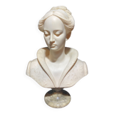 Hand-retouched cast plaster bust