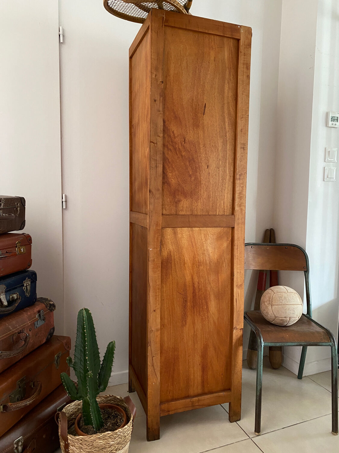 Vintage wood wardrobe