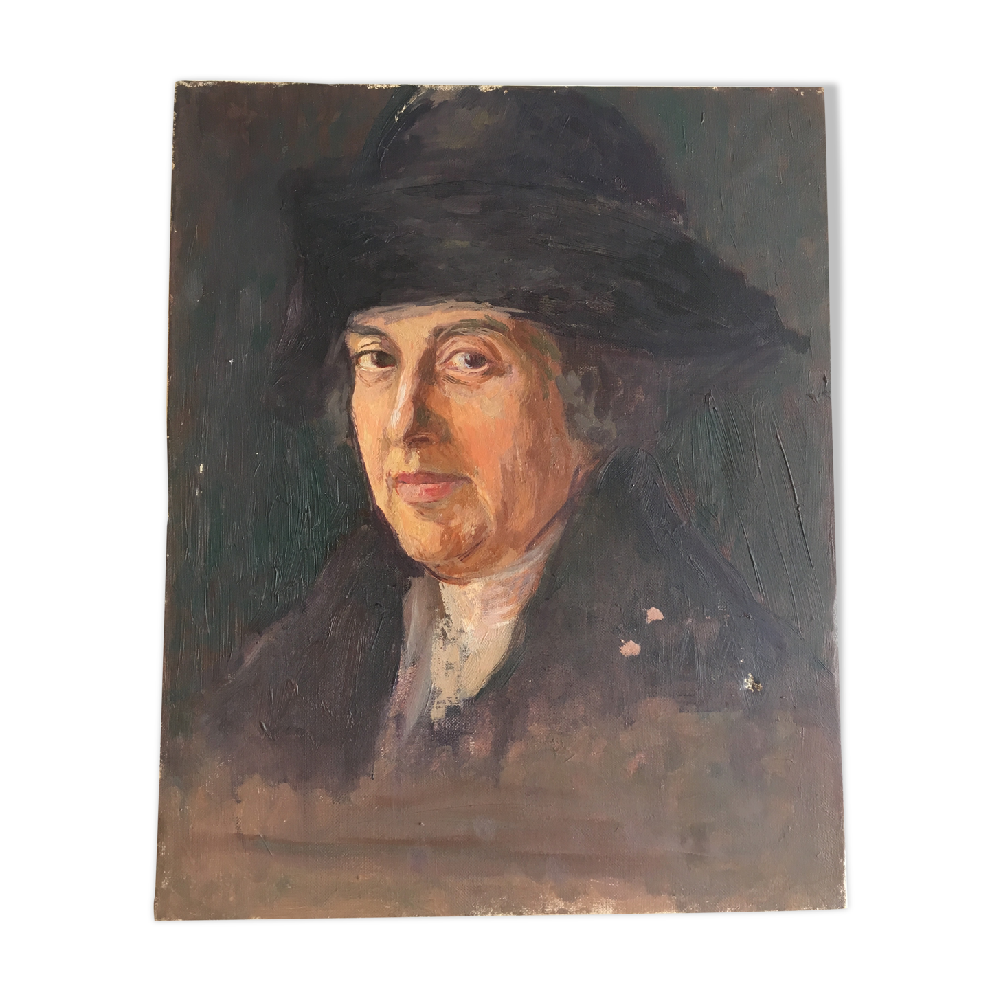 Oil portrait of a wealthy man in the 1920s