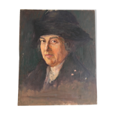 Portrait à l'huile d'un homme fortuné, années 20