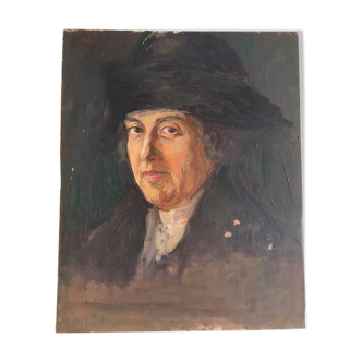 Portrait à l'huile d'un homme fortuné, années 20