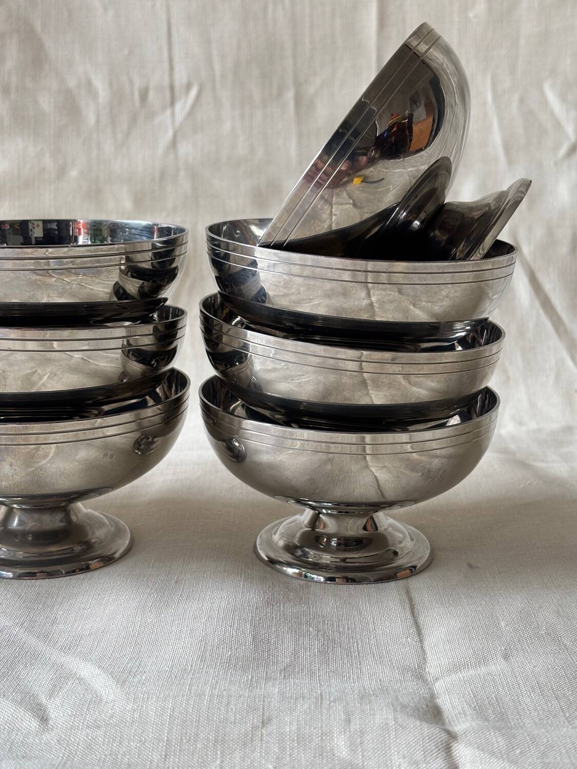 Vintage stainless steel cups