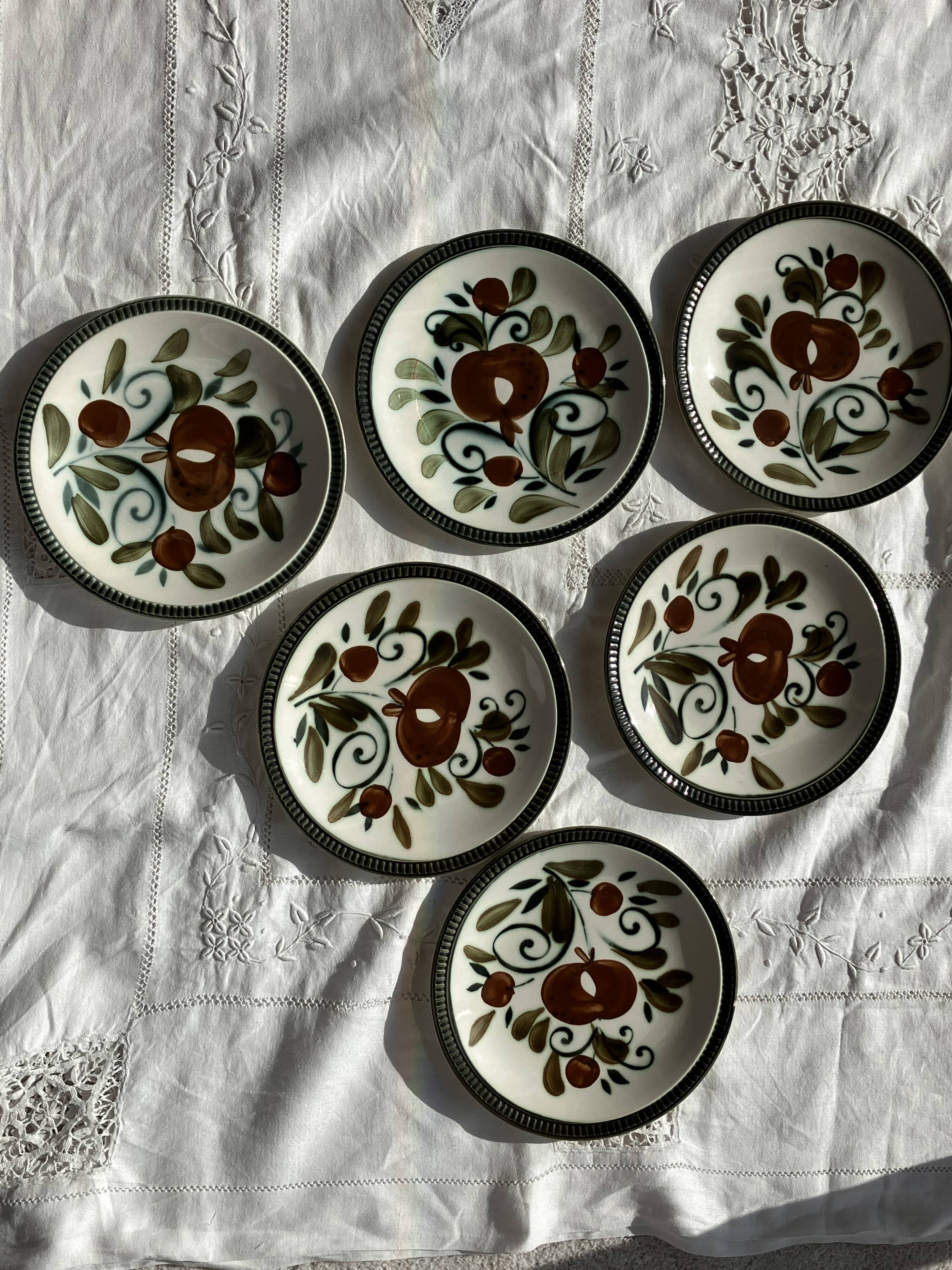 6 flat plates Argenteuil Boch Belgium