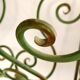 Vintage wrought iron magazine rack – handcrafted scrolls –