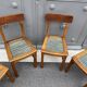 4 chairs wood 1950