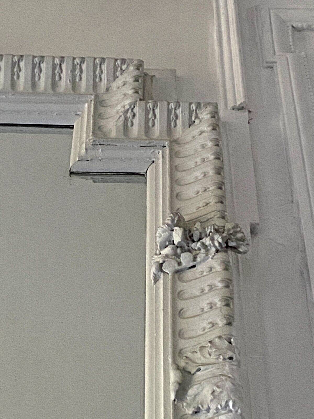 Louis XVI style mirror in wood and carved stucco 20th century