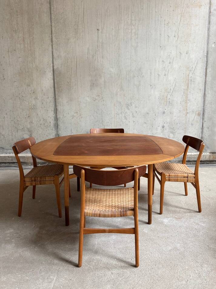 Extendable dining table by Kurt Østervig & Carl Madsen for P Jeppesen møbel