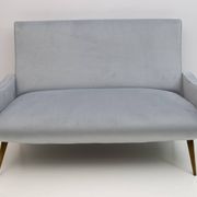Marco Zanuso Style Mid-Century Modern Velvet Sofa "Lady", 50s