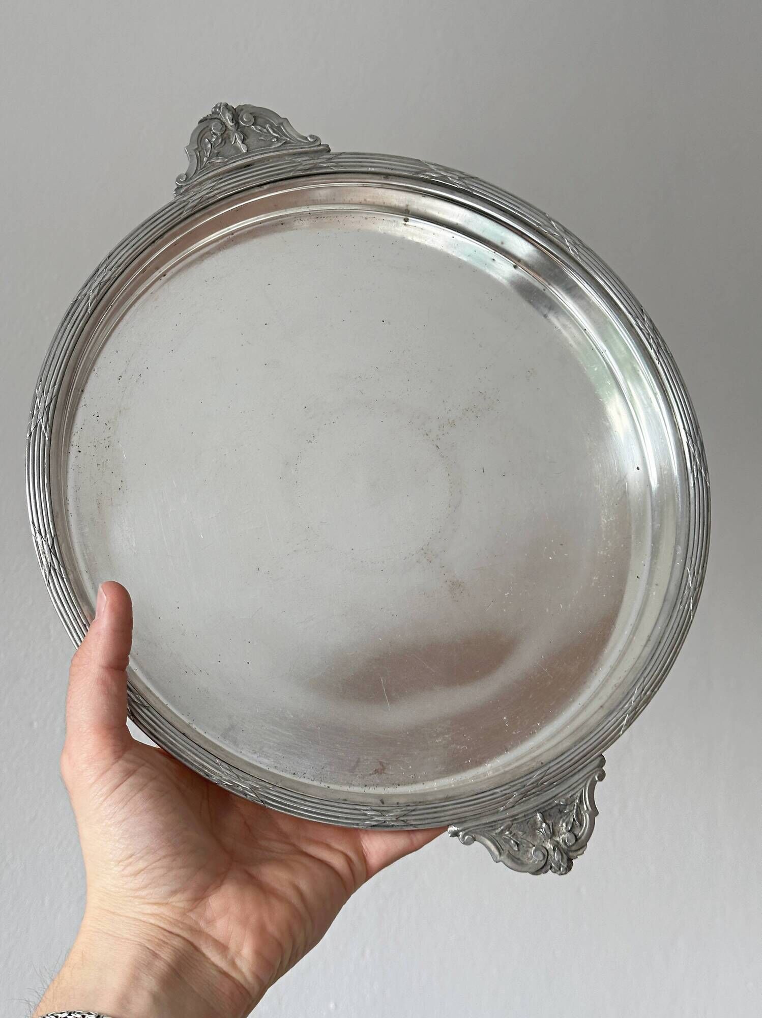 Vintage glass compartment aperitif platter