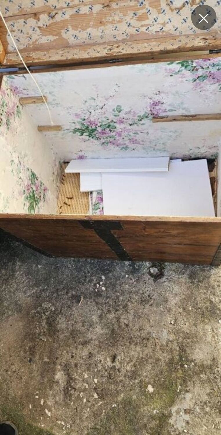 Vintage wooden trunk