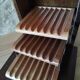 Vintage cigarette holder – Solid wood – 1950s–70s – Modernist style
