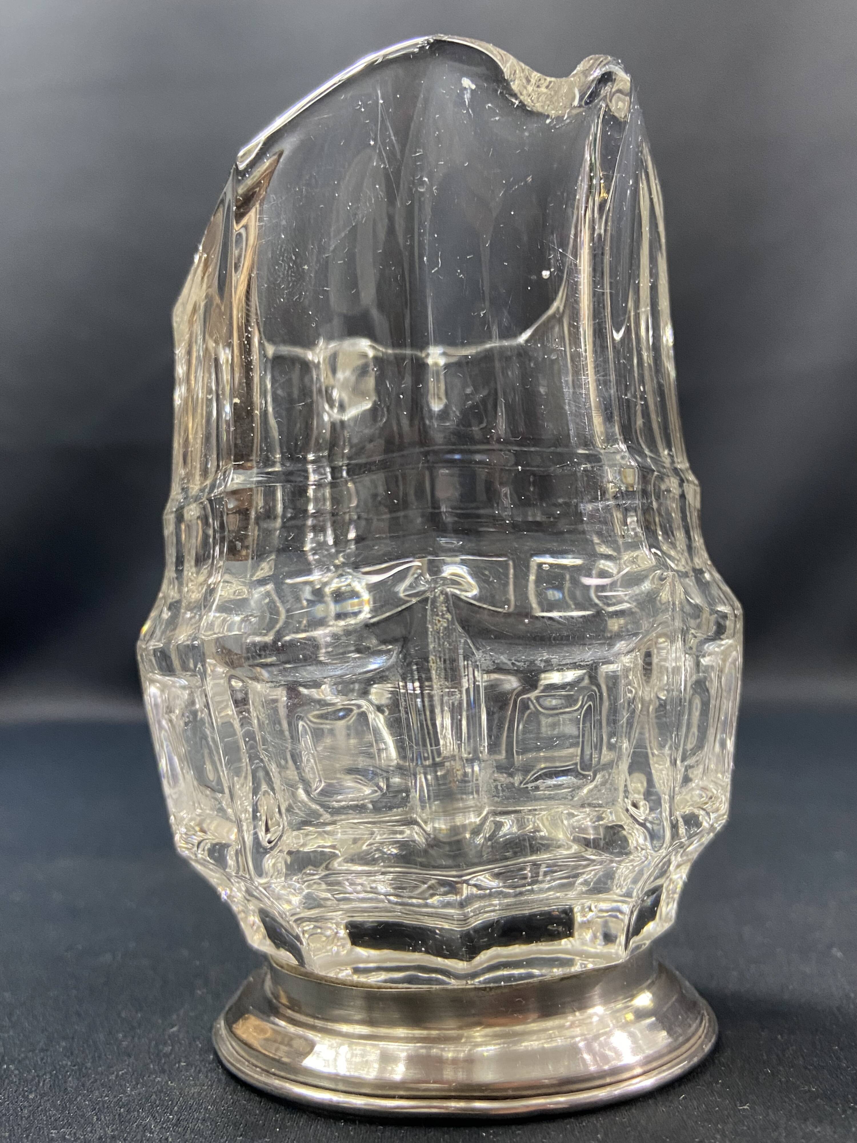 Glass milk jug on solid silver mount, Minerva 1st title
