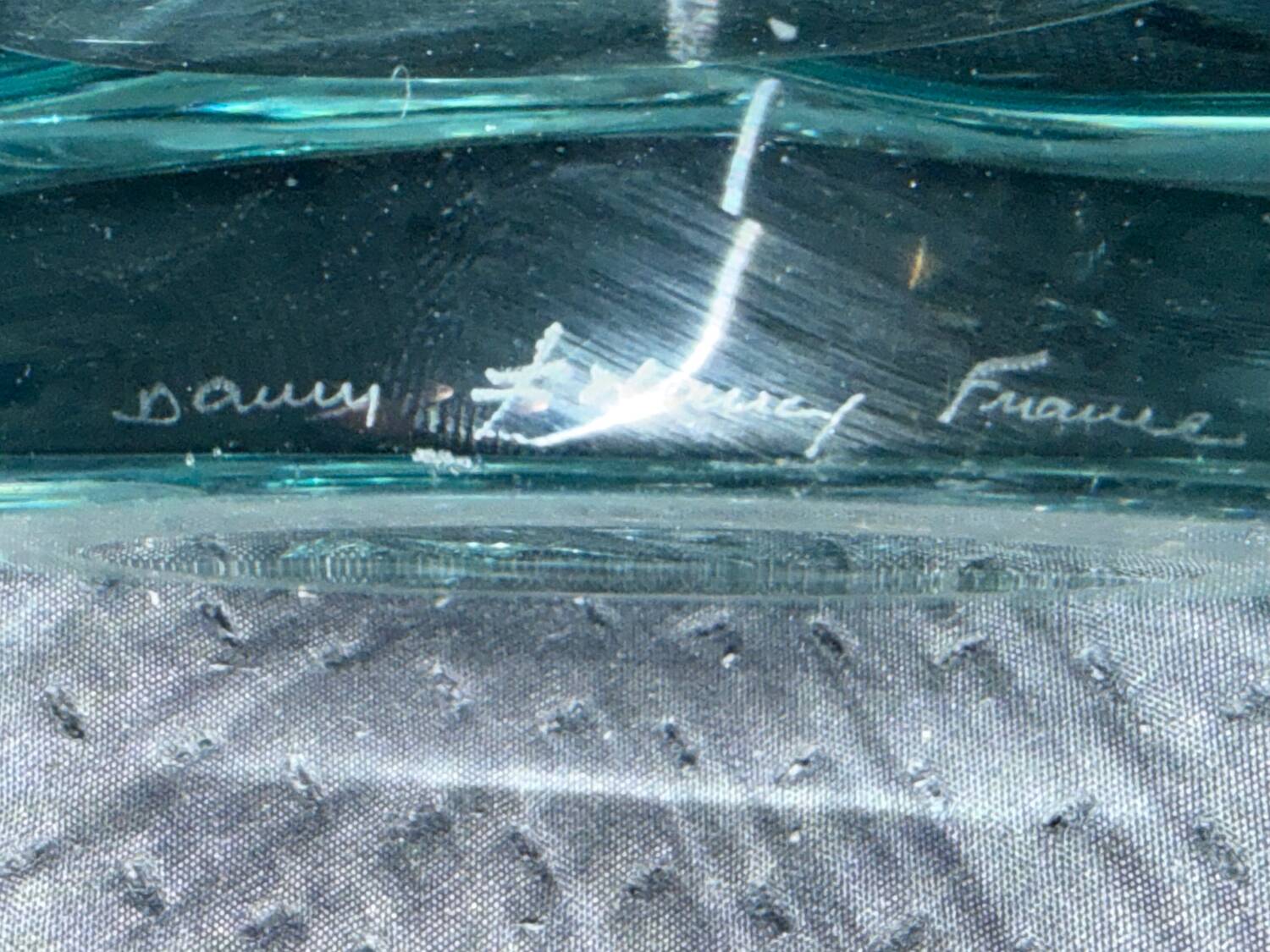 Large Daum Nancy vase Lorraine cross blue Sorcy model 1930