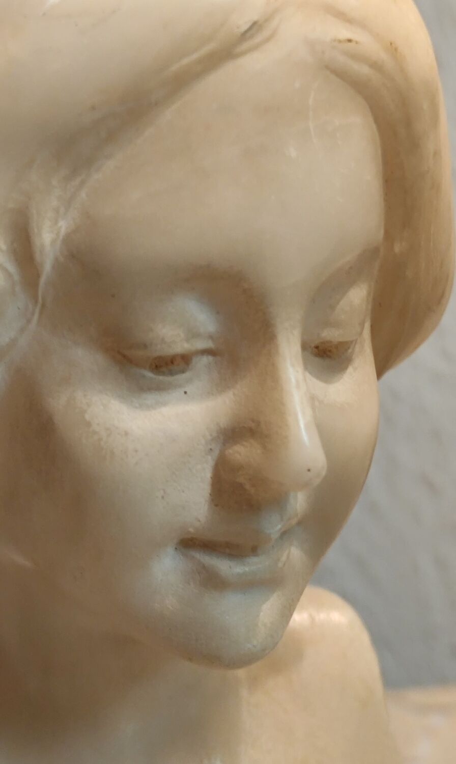 Bust of a woman in alabaster