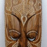 Hand carved wooden African tribal mask