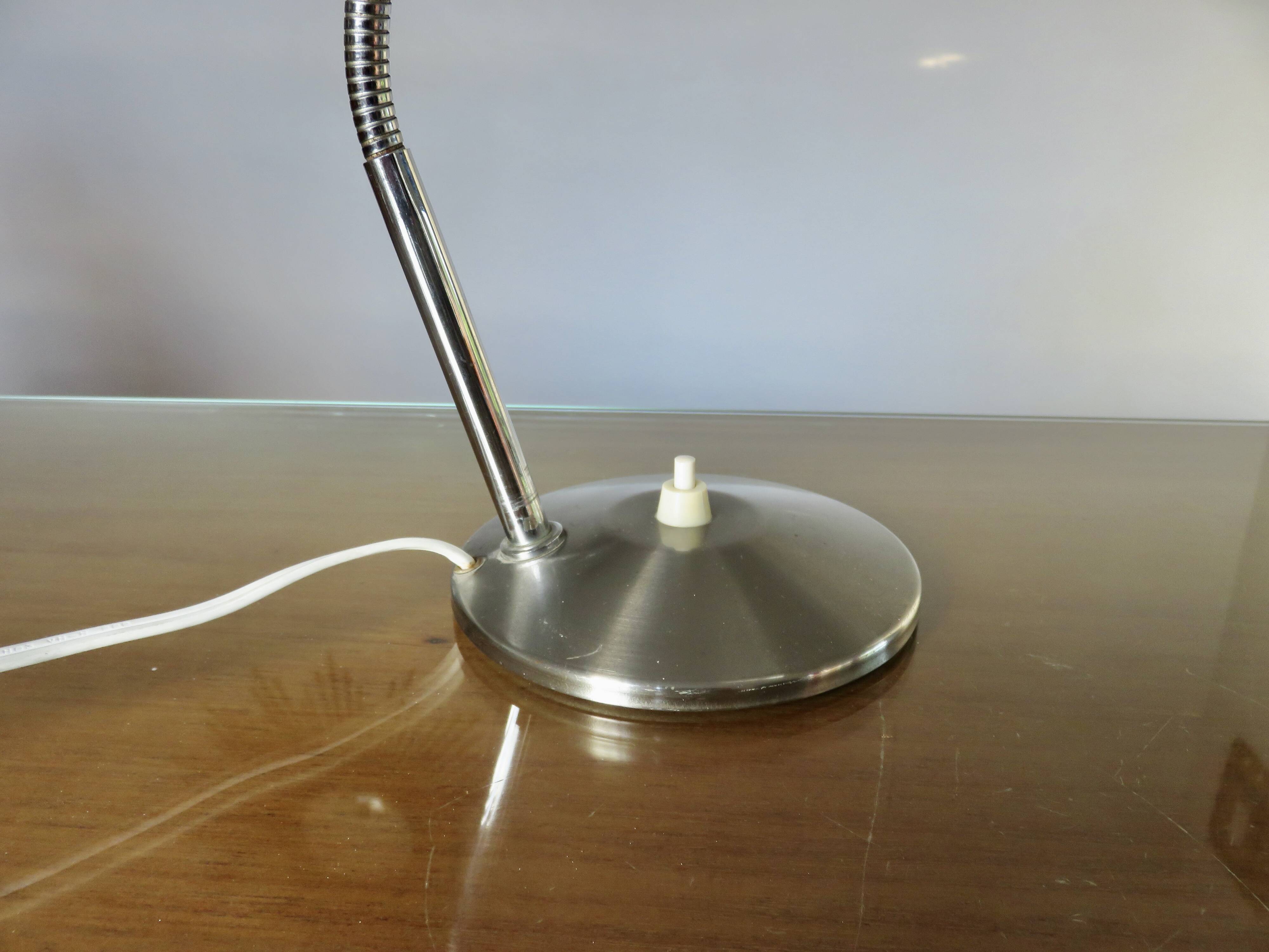 Lampe aluminor en métal chromé, années 60 70