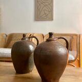 Brown brown brown vintage sandstone amphora jar