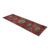 Tapis vintage turc unique tissé à la main - Charme rustique vintage 315 x 96