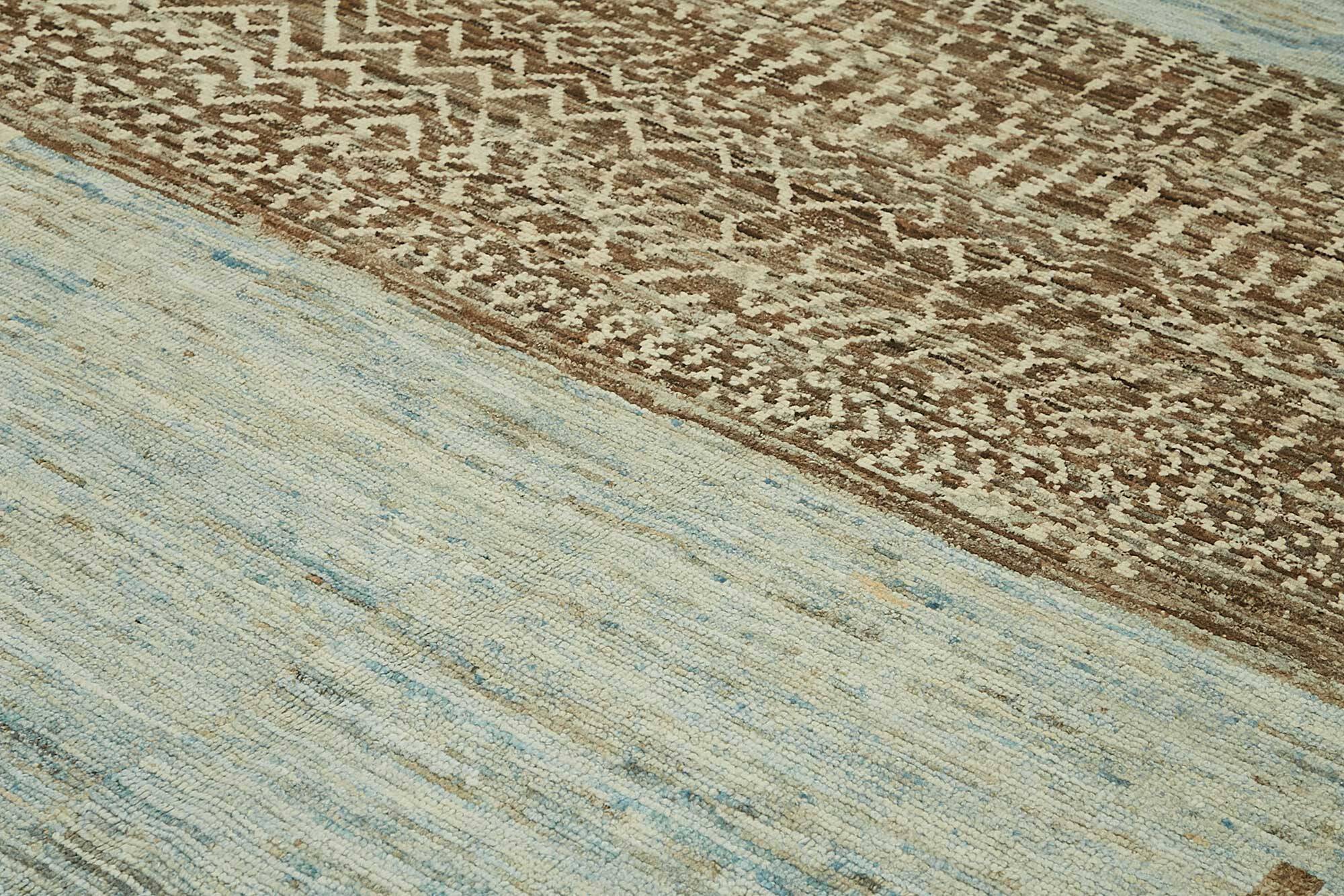 Handwoven Turkish Rustic 261 cm x 302 cm Beige Wool Carpet