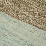 Handwoven Turkish Rustic 261 cm x 302 cm Beige Wool Carpet