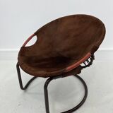 Vintage Suede Ball Chair by Lusch & Co., 1970s