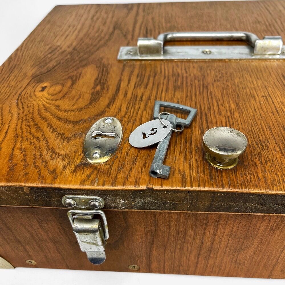 Wooden coin box 70s