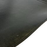 Tabouret de bar vintage en cuir noir et chrome, Italie