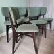 Green boucle Scandinavian chairs