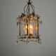 Louis XV style lantern in bronze with drop-shaped pendants, around 1900.