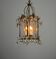 Louis XV style lantern in bronze with drop-shaped pendants, around 1900.