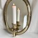 Grand porte-bougie mural vintage en miroir