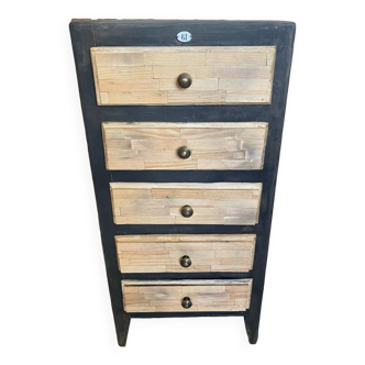 Weekly chest of drawers old solid wood industrial loft drawer