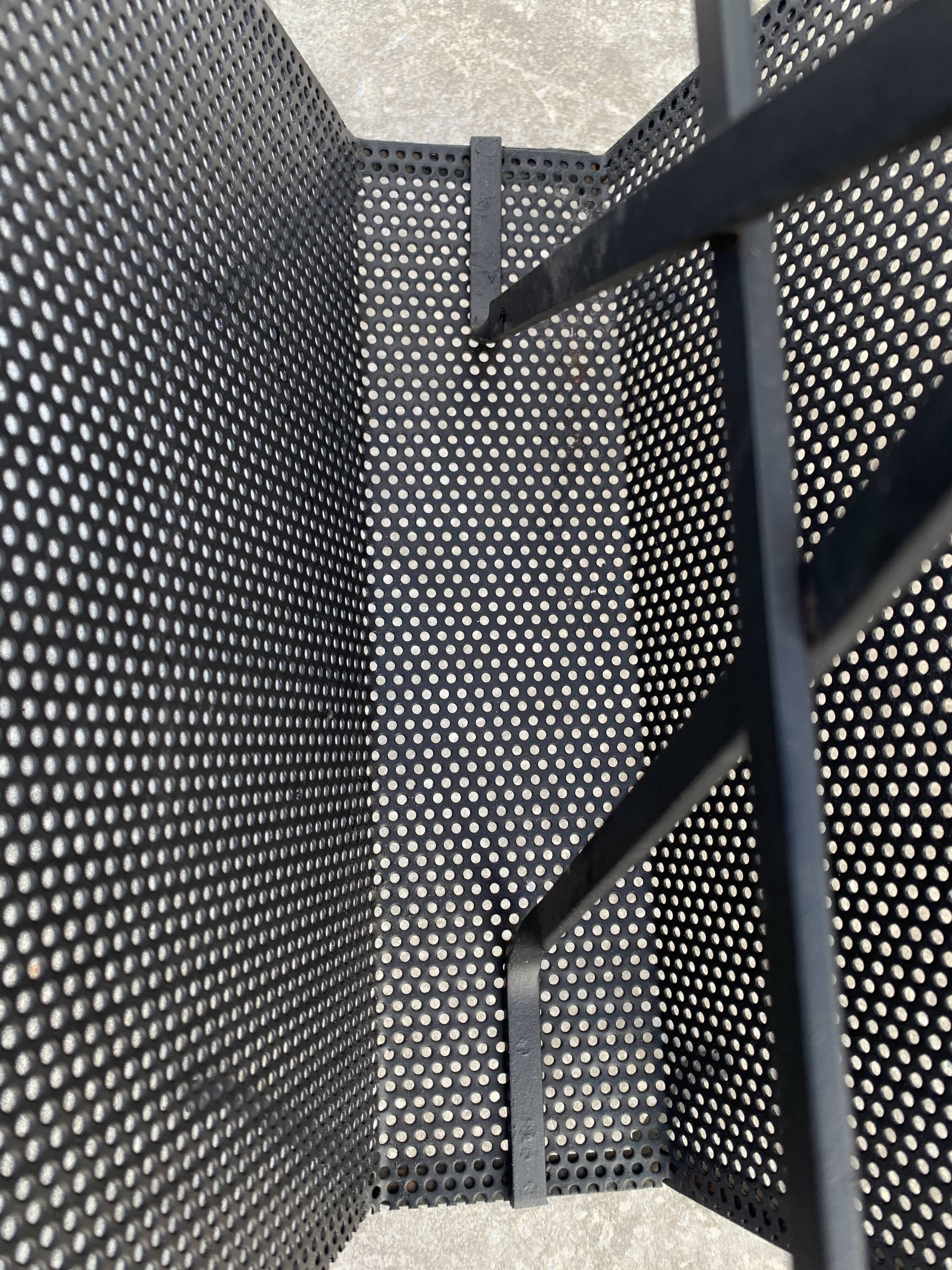 Black metal magazine rack Mathieu Mategot 1950