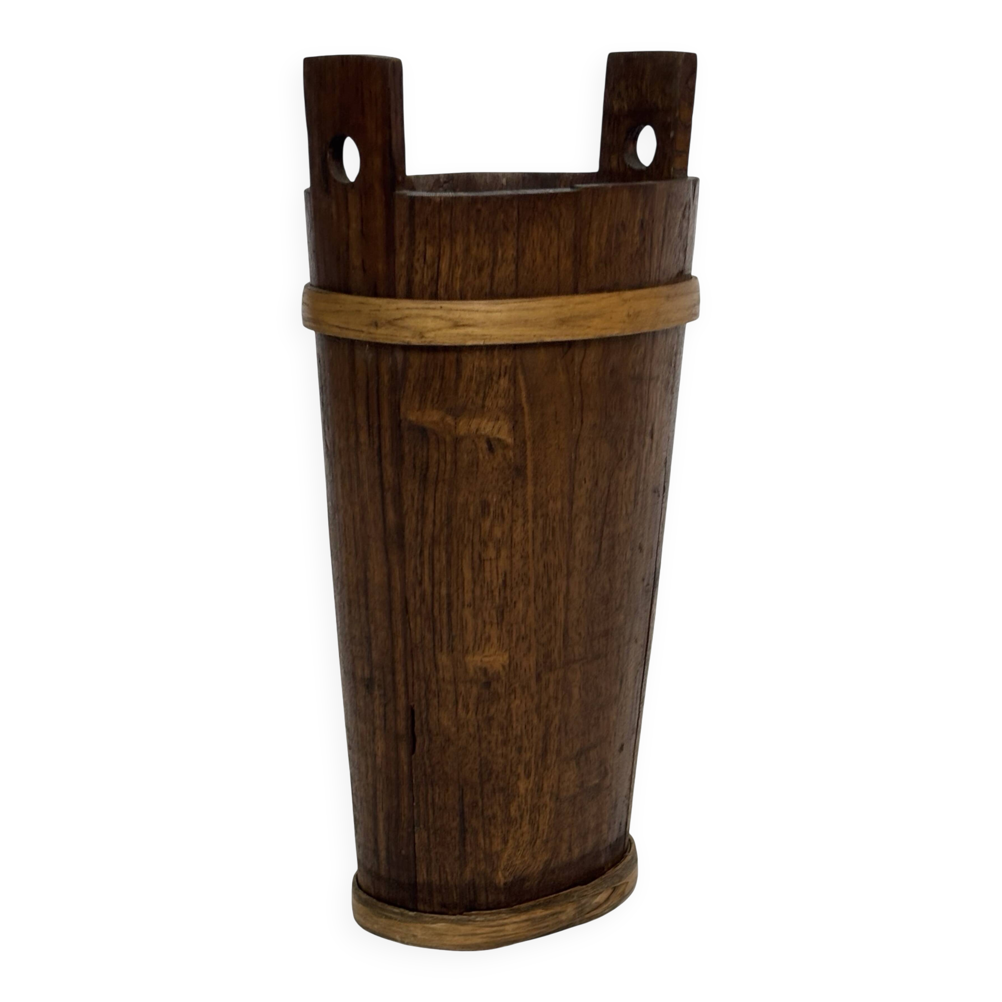 Vintage Wooden Umbrella Stand, 1960s minimalist design