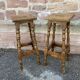 paire de Tabourets de bar bois vintage