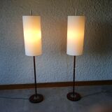 Pair of Monix teak lampposts