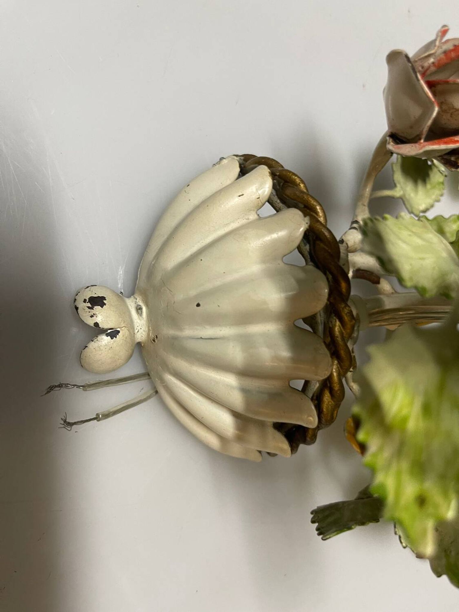 Vintage Tole Flower Sconces Set of 2 1960’s